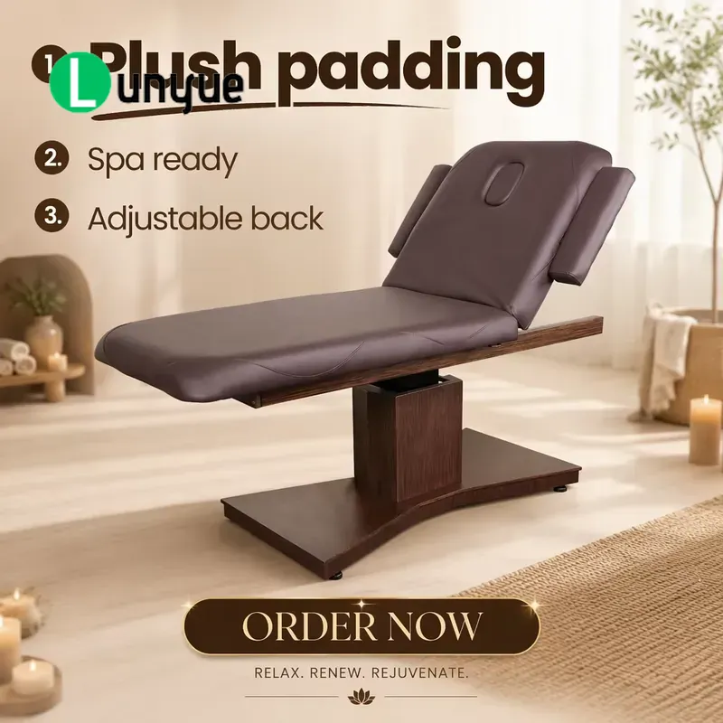 Spa Wellness Gym - Meja Pijat Elektrik dengan Alas Berpola