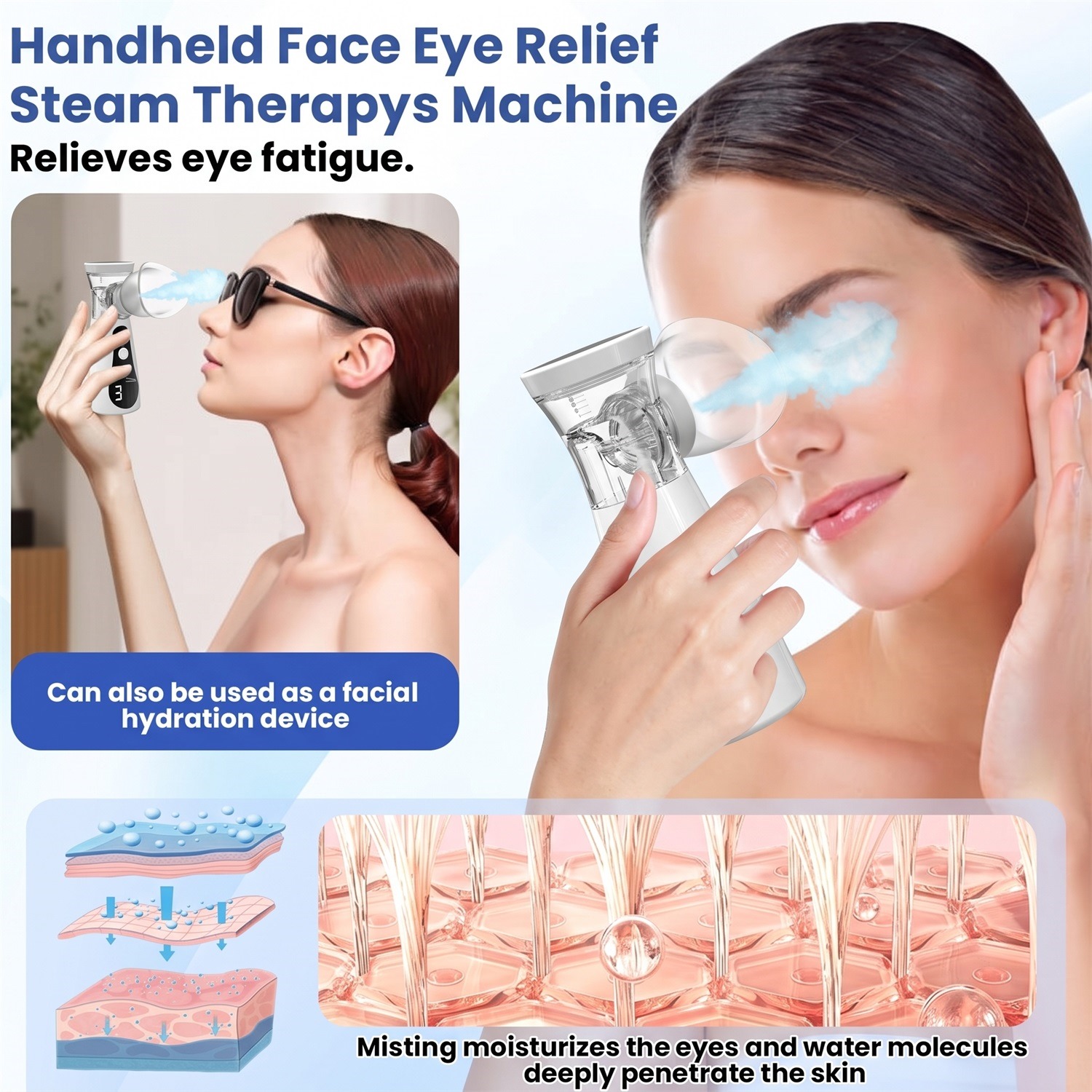 Face Steamer - Alat Pelembap Nano untuk Mata, Alat