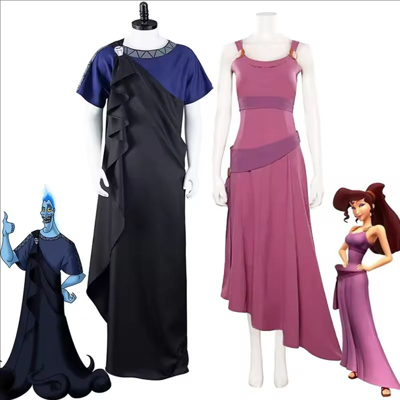 Bathrobe - Kostum Cosplay Hercules Megara Hades Pakaian