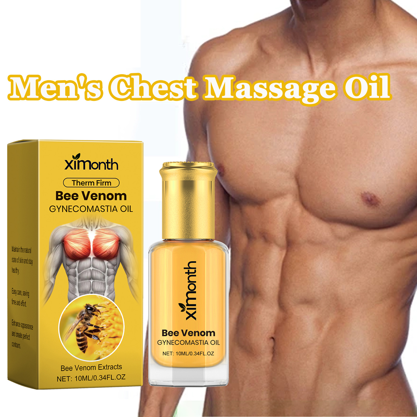 Body Oil - Minyak Pijat Dada Pria Racun Lebah