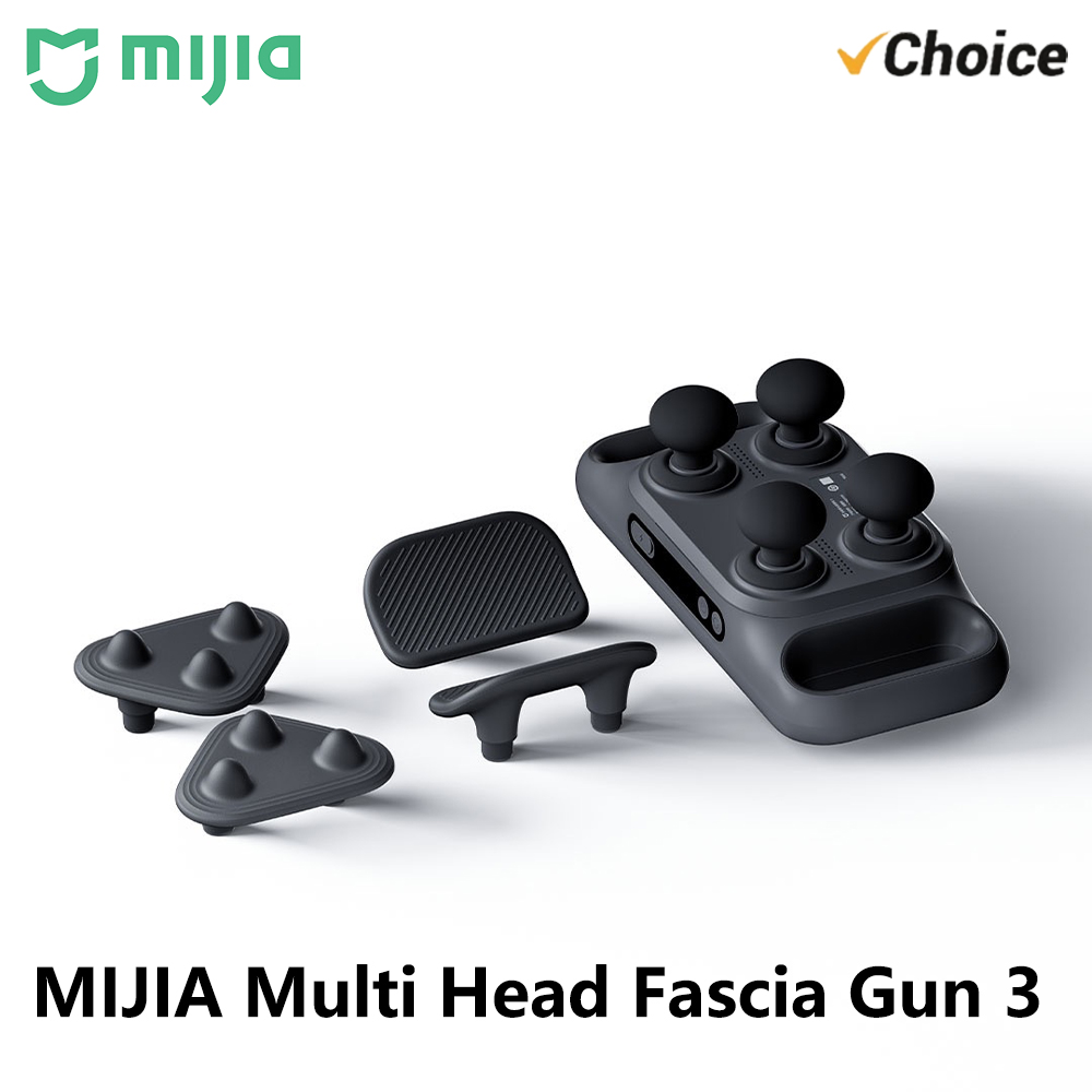 Massage Gun - 2026, Alat Pijat Fascia Multi-Kepala MIJIA