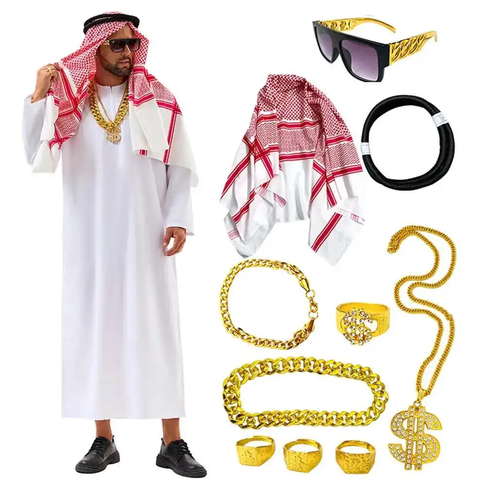 Bathrobe - Kostum Dubai Arab UEA Sheik Cosplay