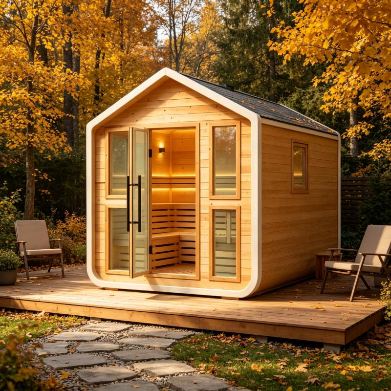 Kabin Sauna Mewah Kustom Kayu  - Spa Wellness Gym ulasan dan harga