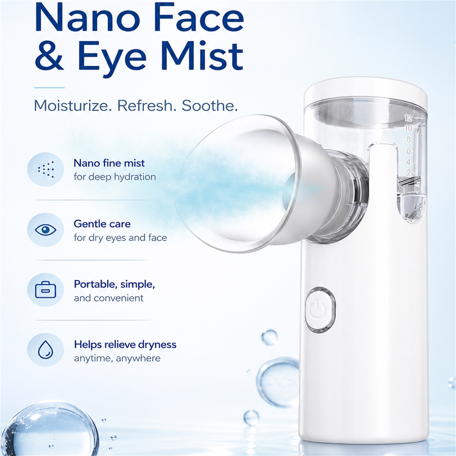 Alat Pijat Mata Nano Spray, Pe - Face Steamer ulasan dan harga