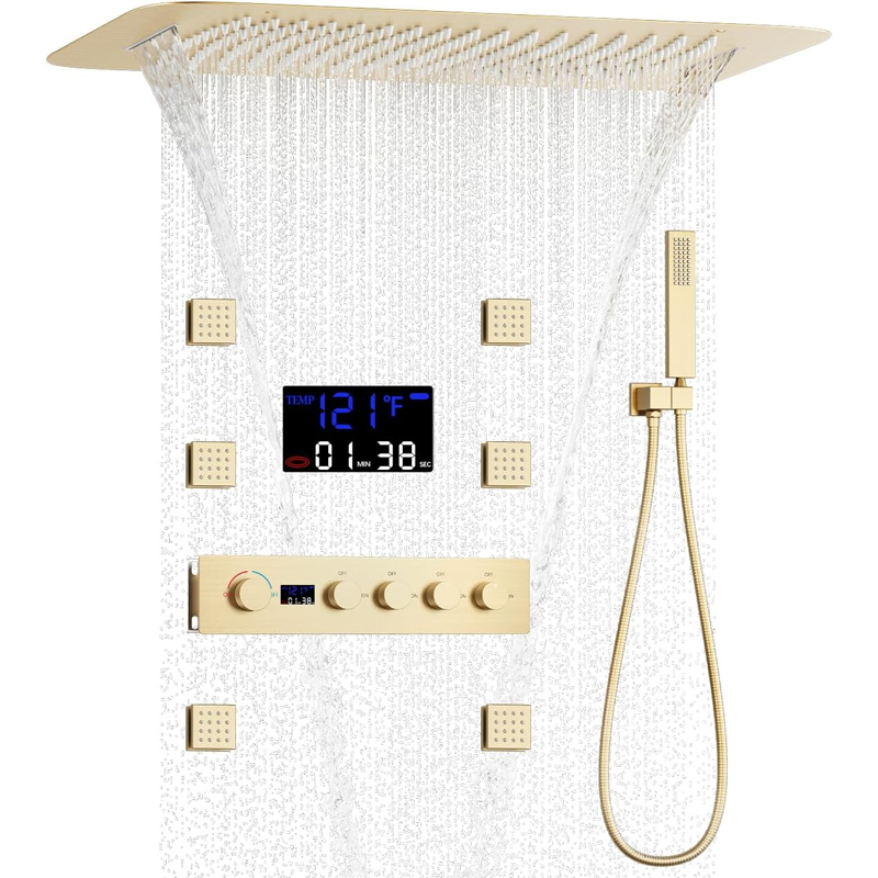 Sistem Shower Termostatis Digi - Body Brush ulasan dan harga
